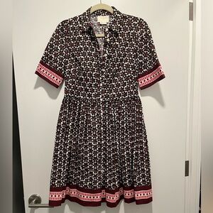 Kate Spade floral tile shirt dress